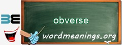 WordMeaning blackboard for obverse